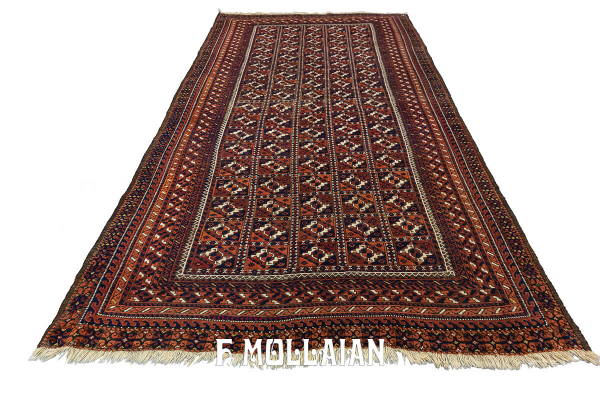 Antique Baluch Rug Red Color n°:81542641